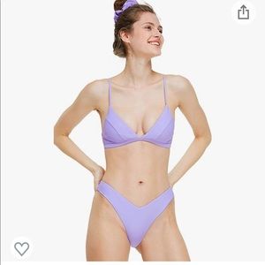 NWT Purple Padded Bikini Top and Bikini Bottoms